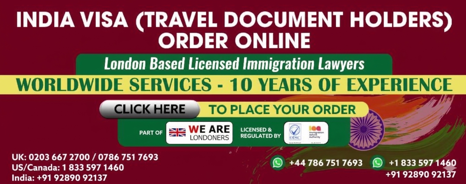 India Visa for Travel Document